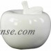 Urban Trends Collection: Ceramic Apple Figurine Polished Chrome Finish   